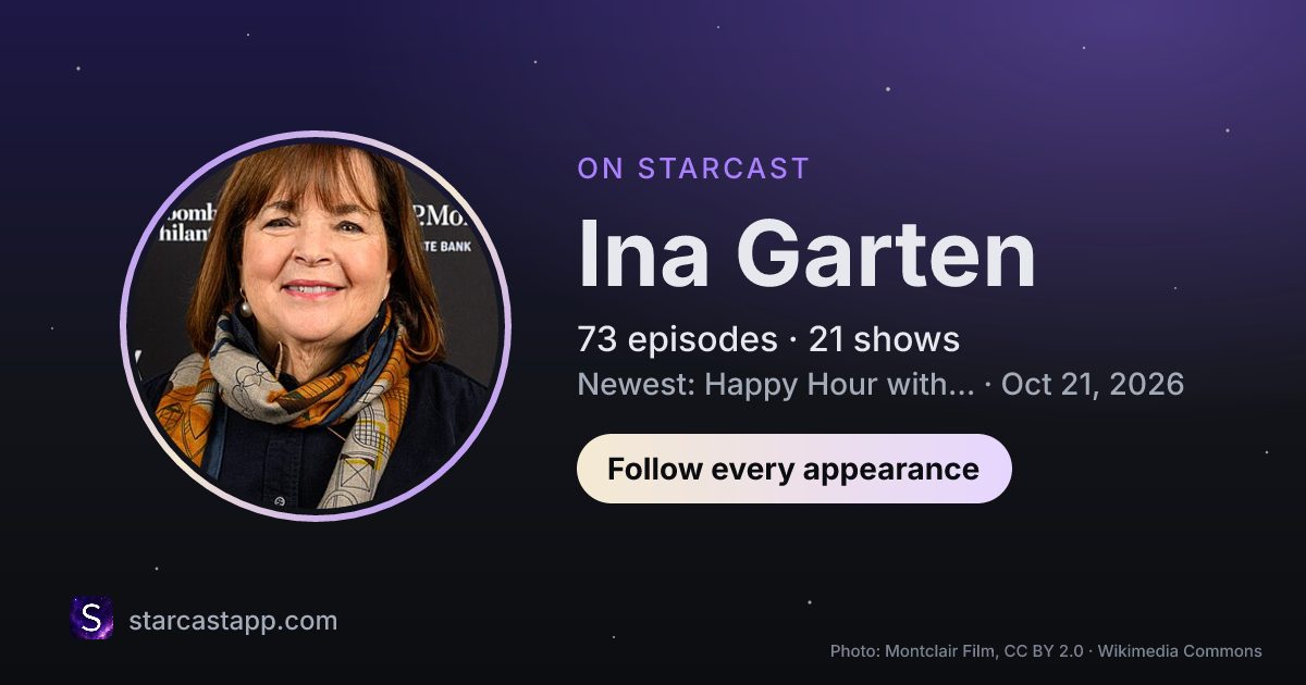 The preview card for Ina Garten