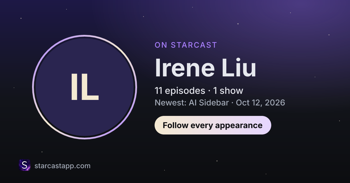 The preview card for Irene Liu