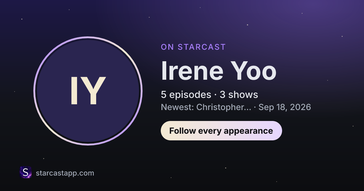 The preview card for Irene Yoo