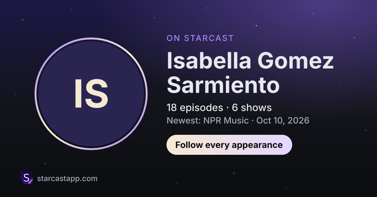 The preview card for Isabella Gomez Sarmiento
