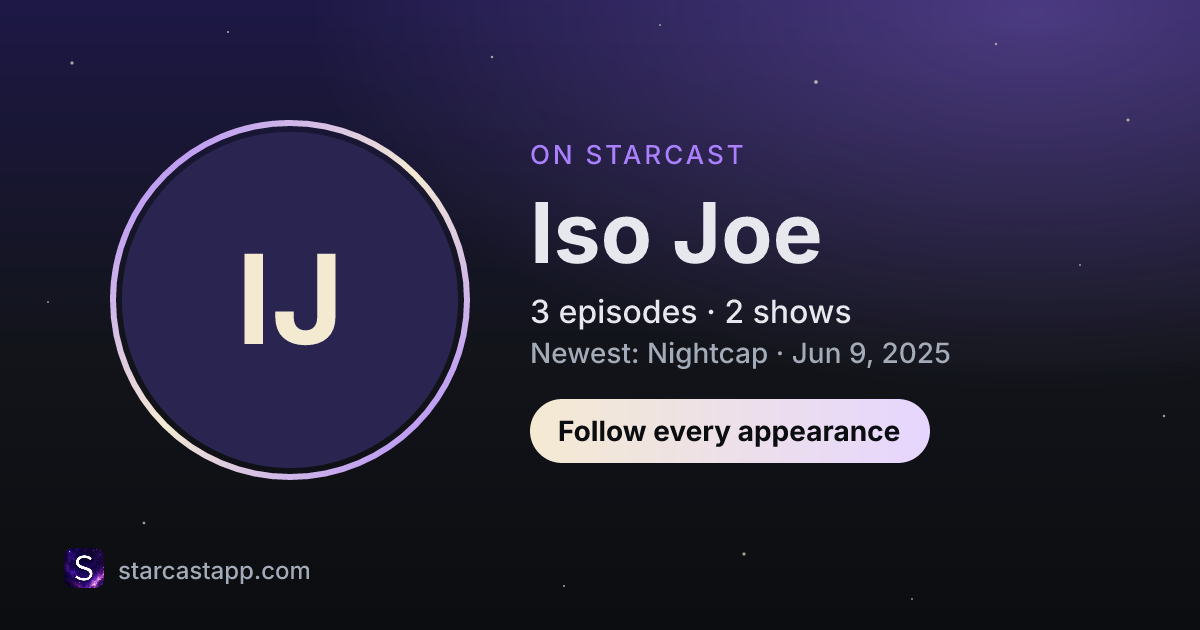 The preview card for Iso Joe