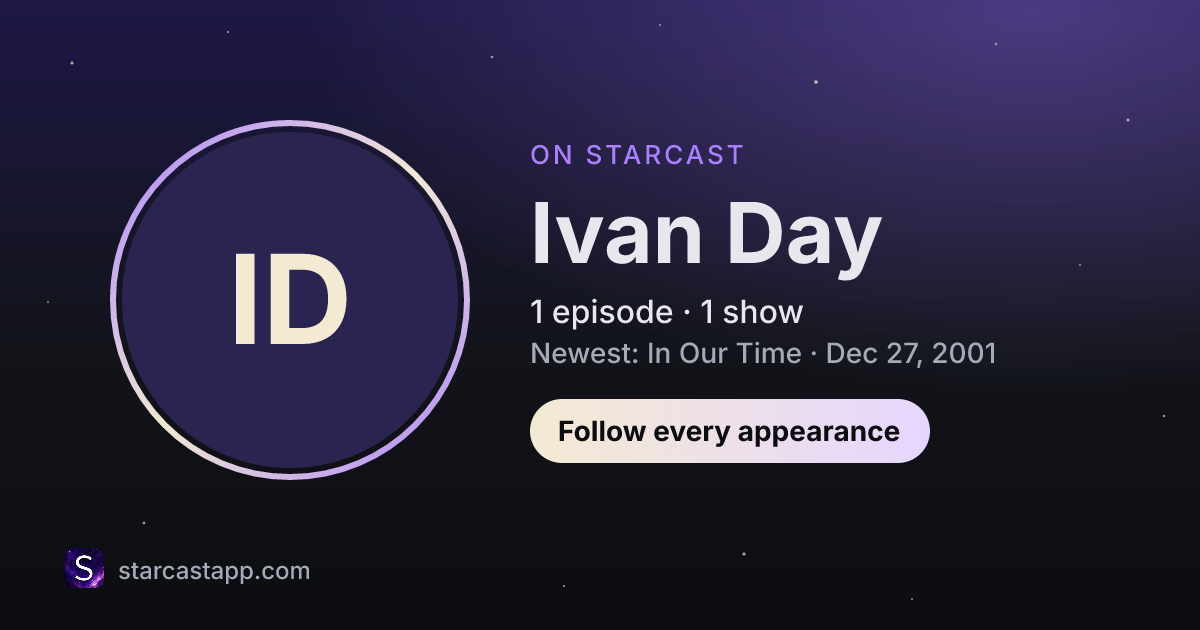 The preview card for Ivan Day