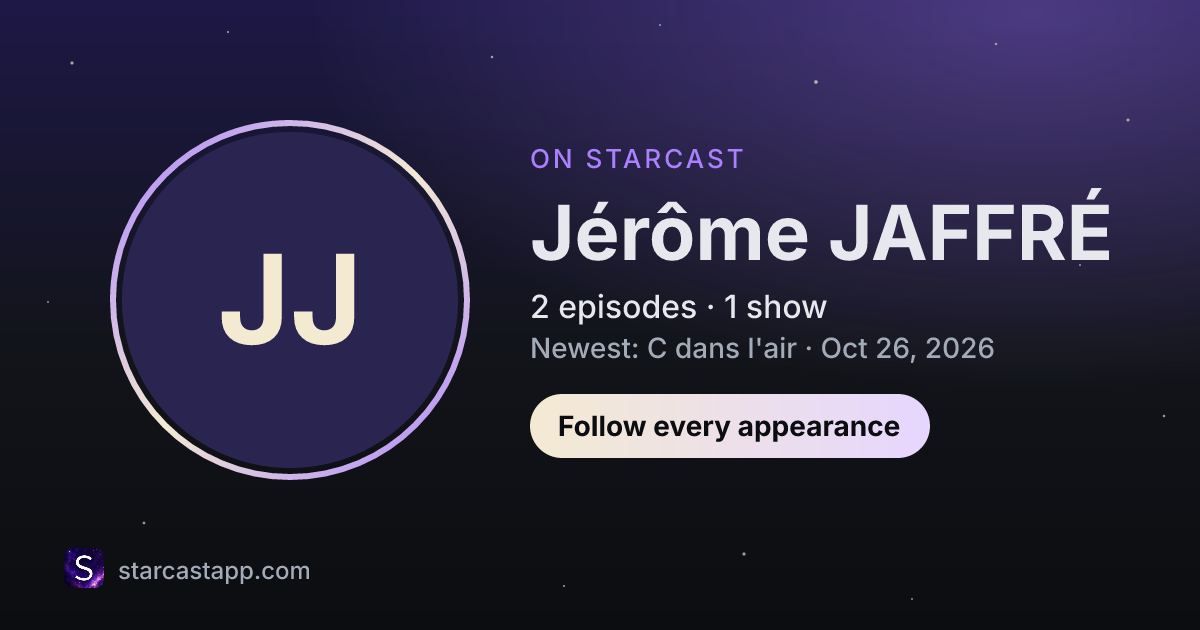 The preview card for Jérôme JAFFRÉ