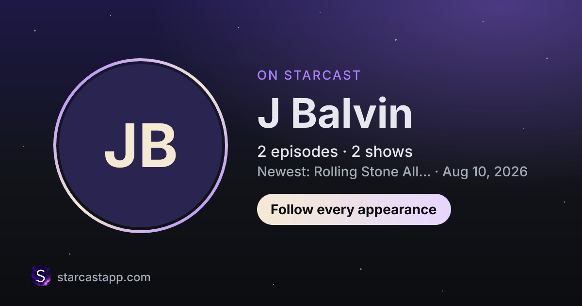 The preview card for J Balvin