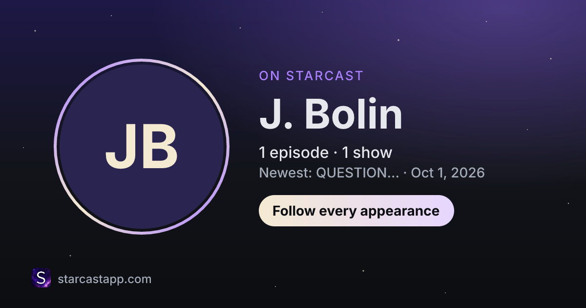 The preview card for J. Bolin