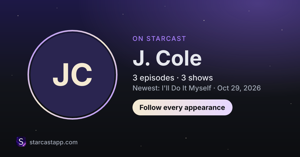 The preview card for J. Cole