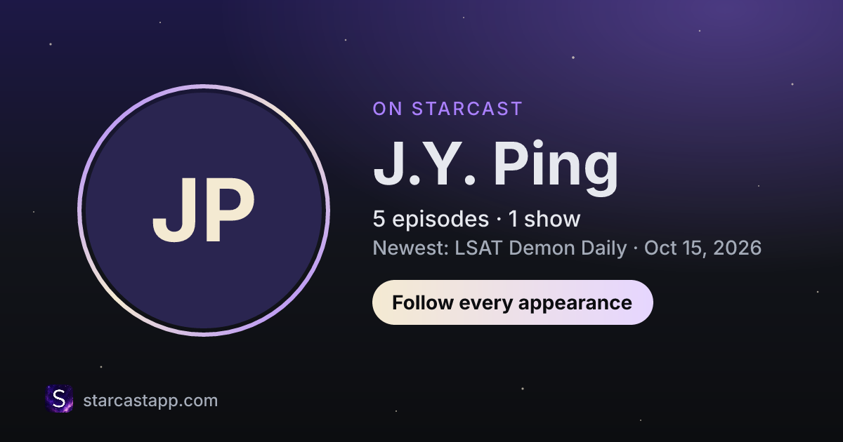 The preview card for J.Y. Ping