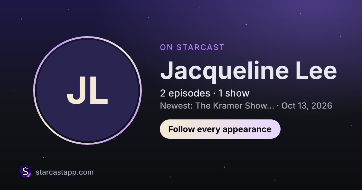 The preview card for Jacqueline Lee