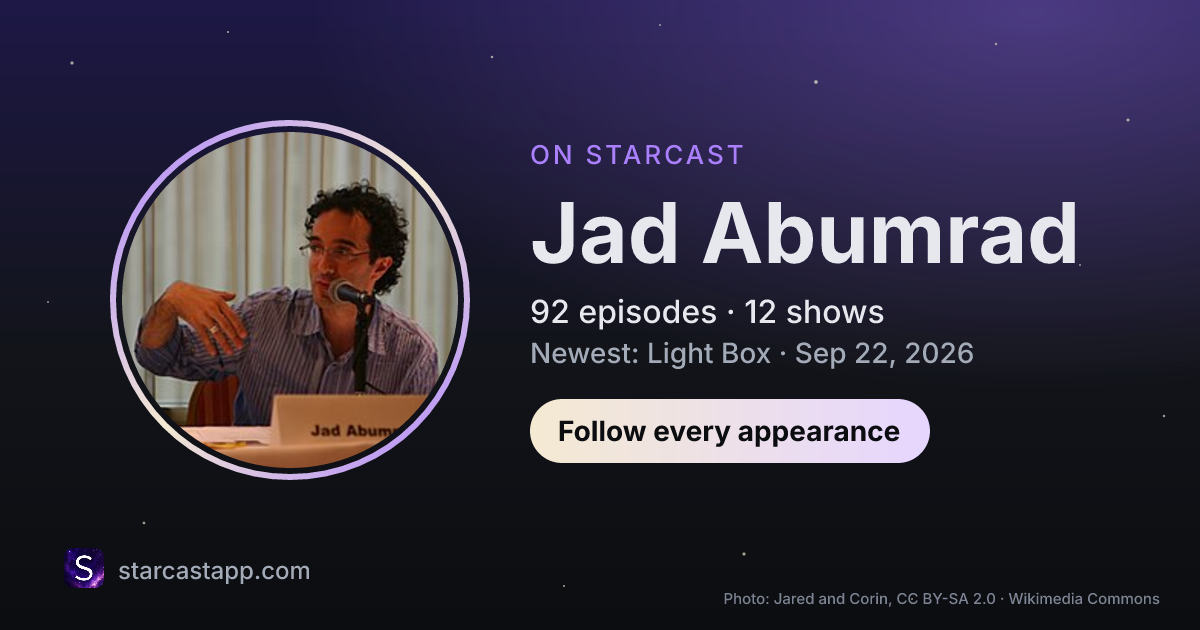 The preview card for Jad Abumrad