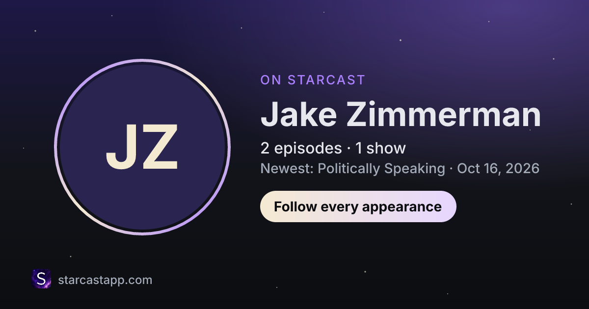 The preview card for Jake Zimmerman
