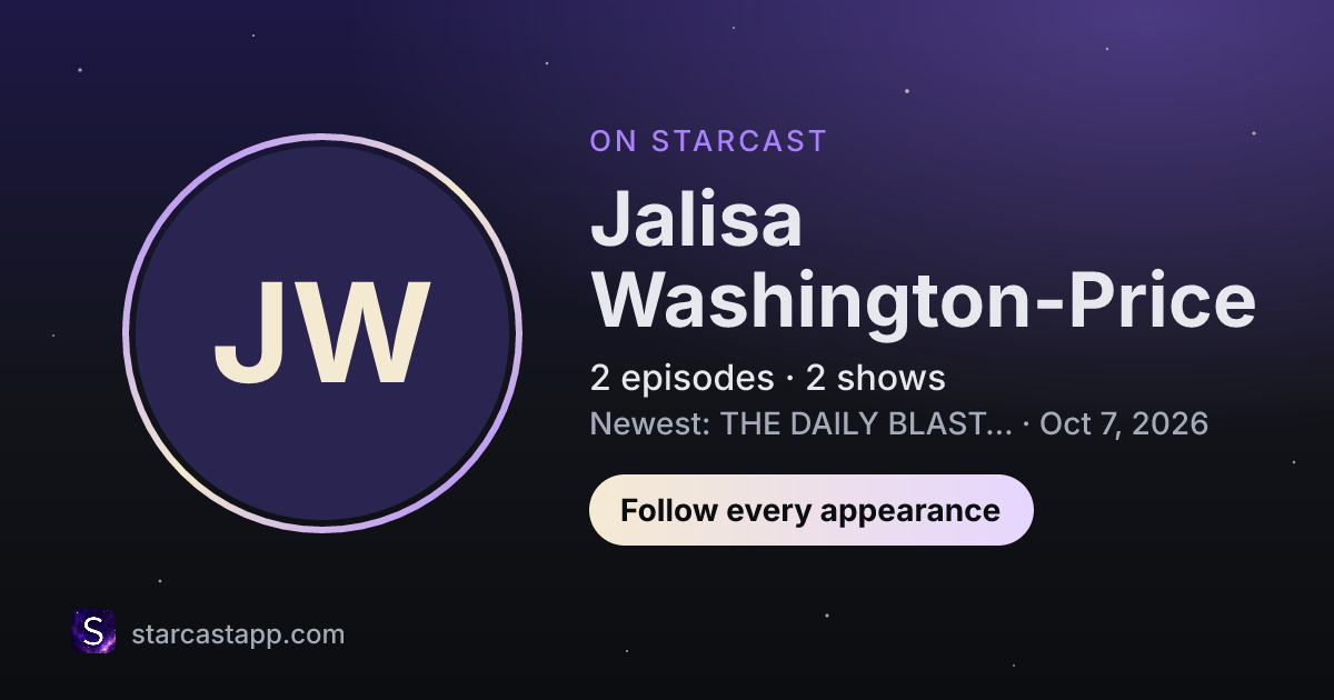 The preview card for Jalisa Washington-Price