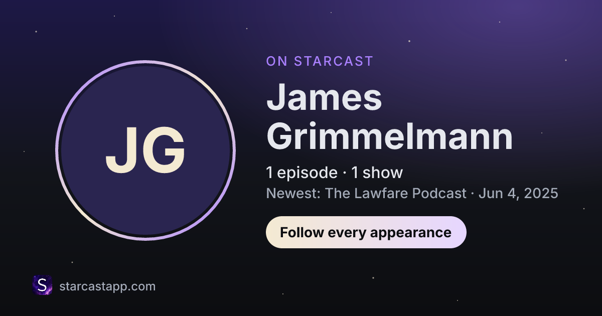 The preview card for James Grimmelmann