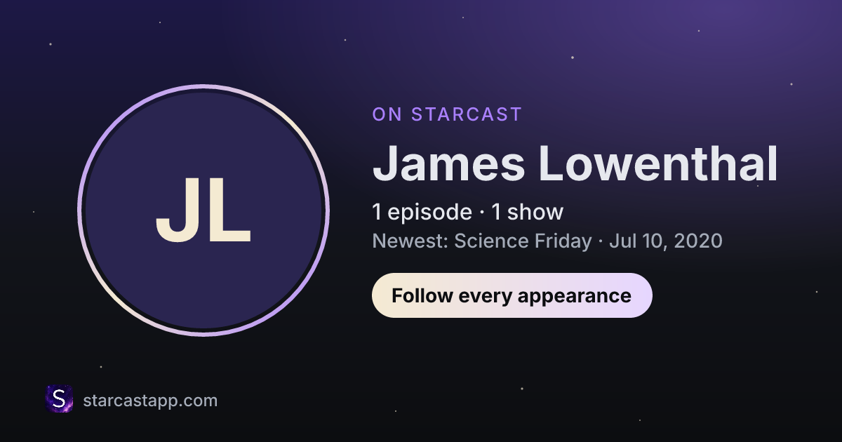 The preview card for James Lowenthal