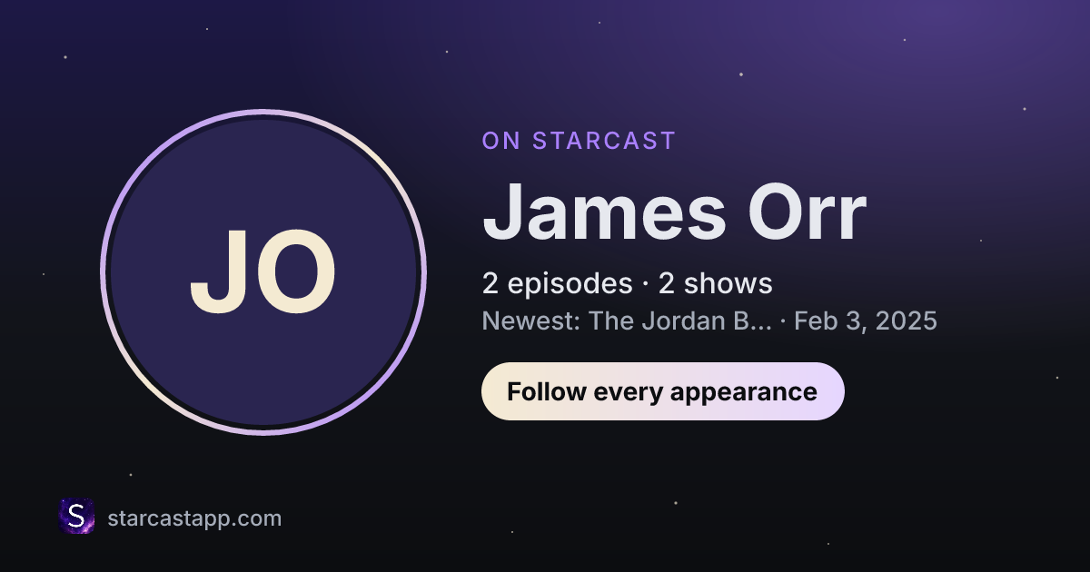 The preview card for James Orr