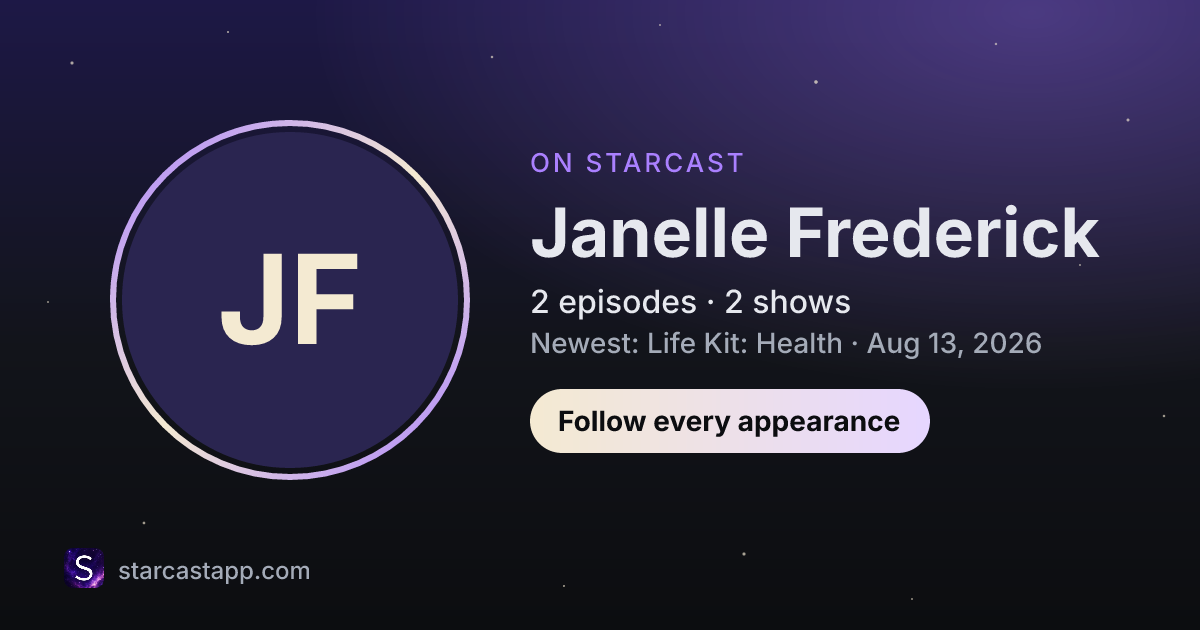 The preview card for Janelle Frederick