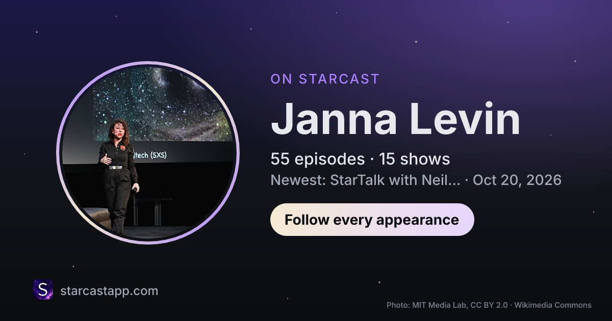 The preview card for Janna Levin