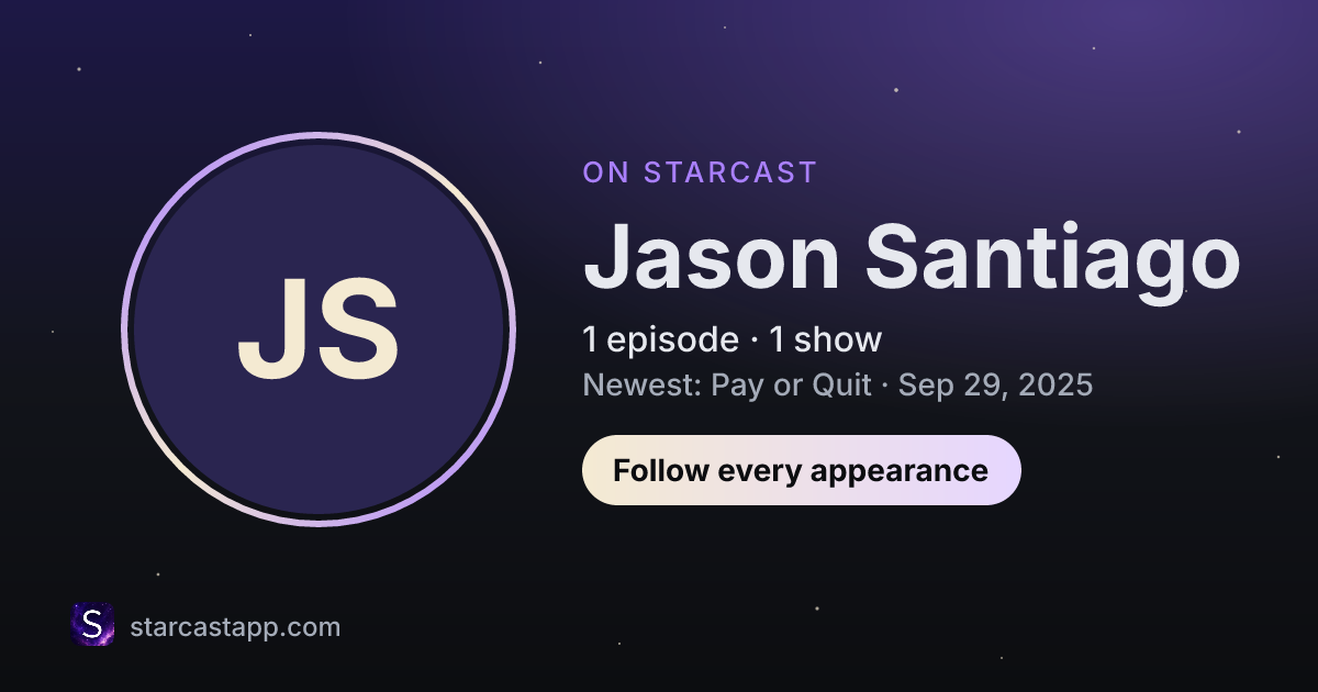 The preview card for Jason Santiago