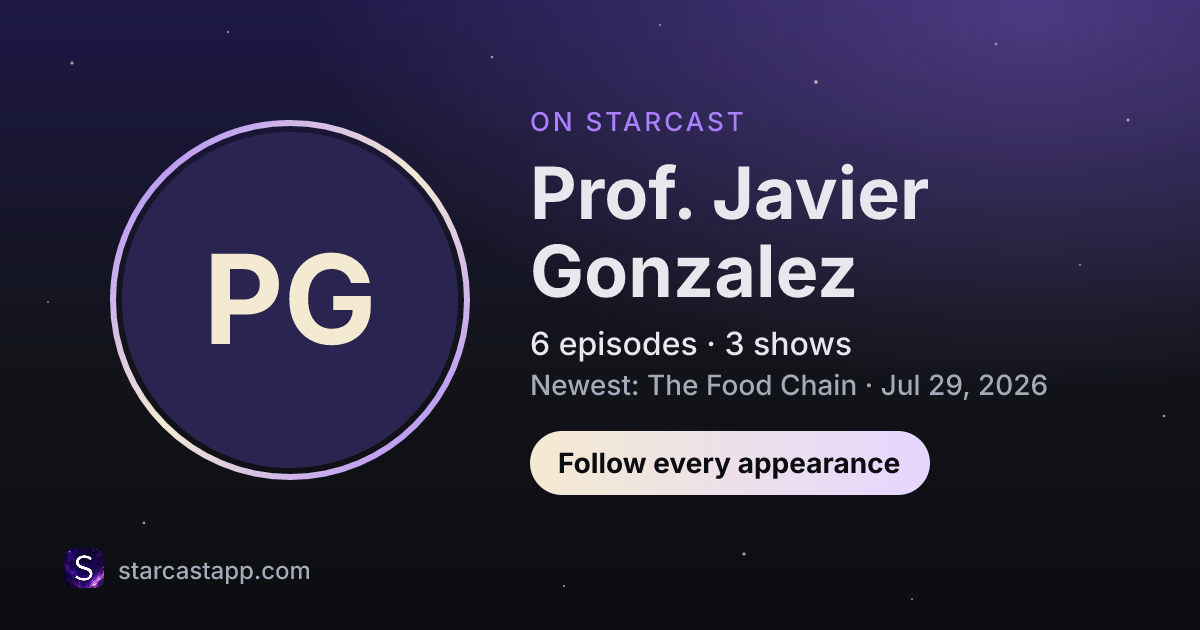 The preview card for Prof. Javier Gonzalez