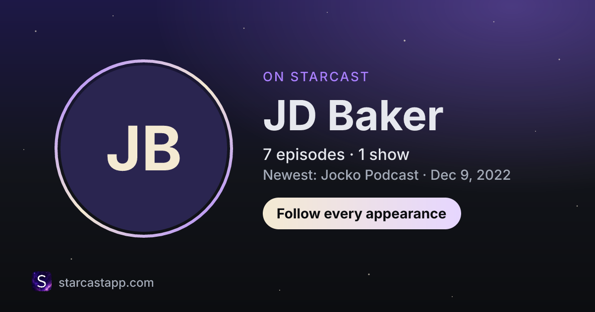 The preview card for JD Baker