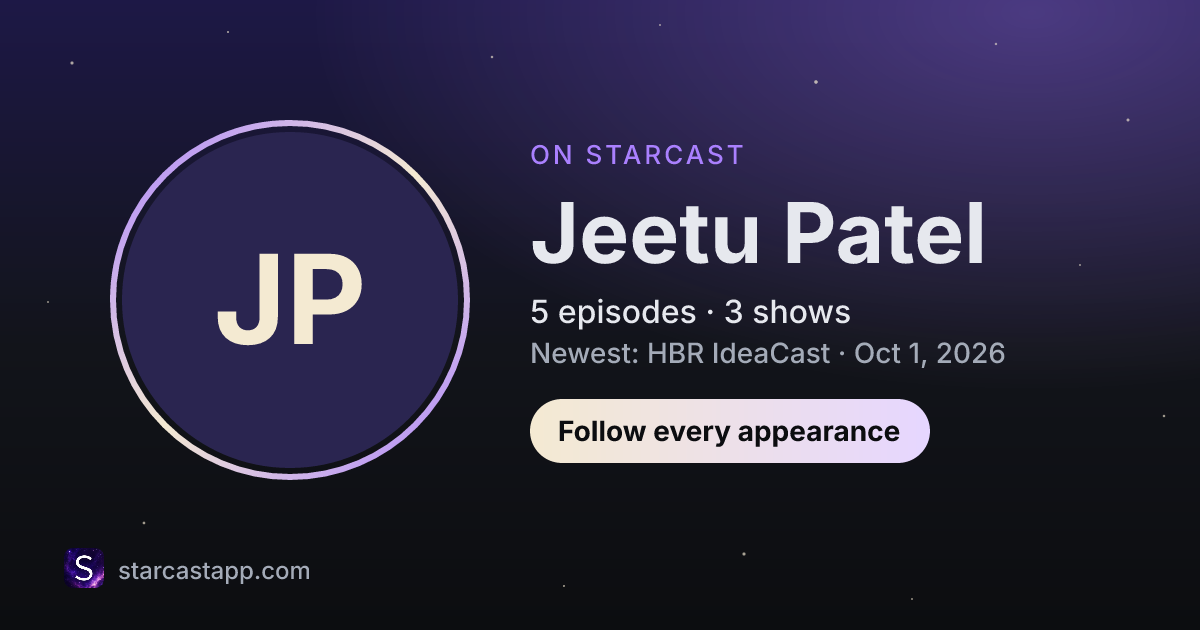 The preview card for Jeetu Patel