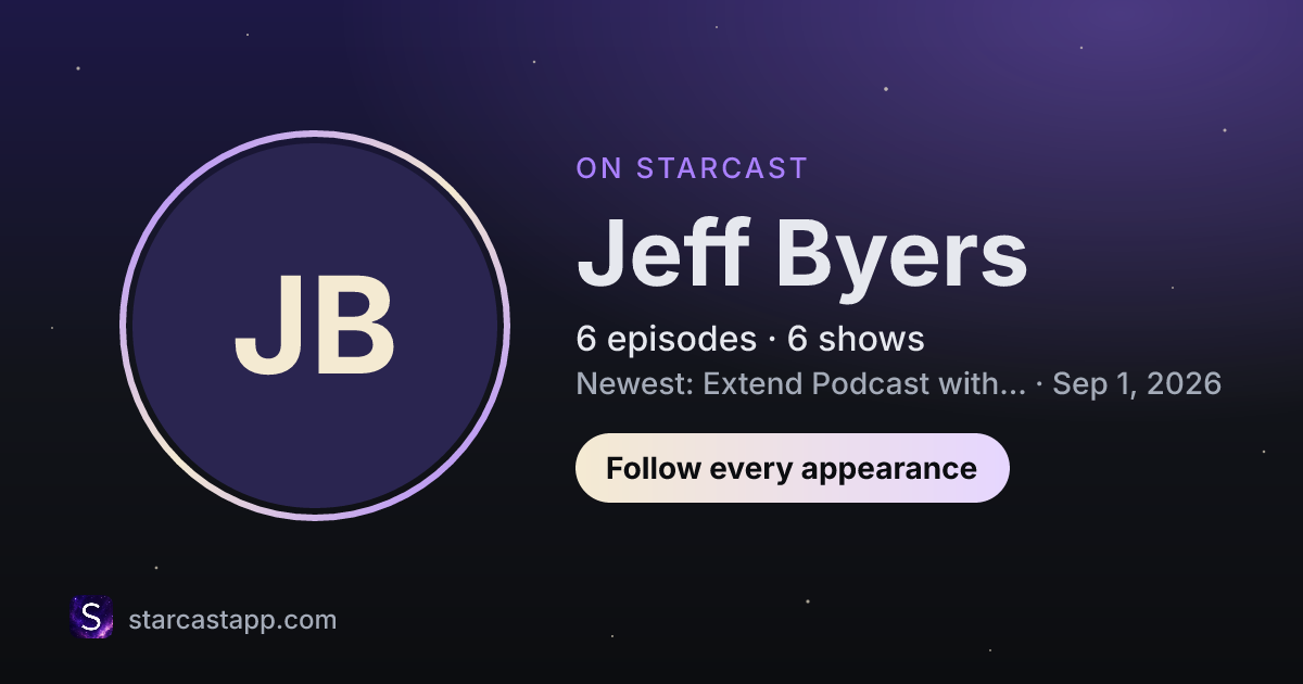 The preview card for Jeff Byers