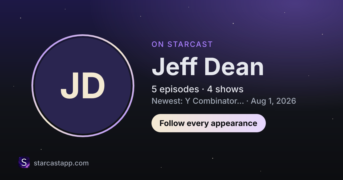 The preview card for Jeff Dean