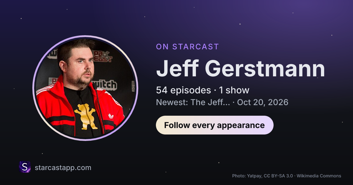 The preview card for Jeff Gerstmann