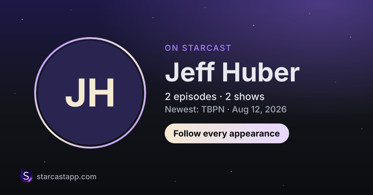 The preview card for Jeff Huber