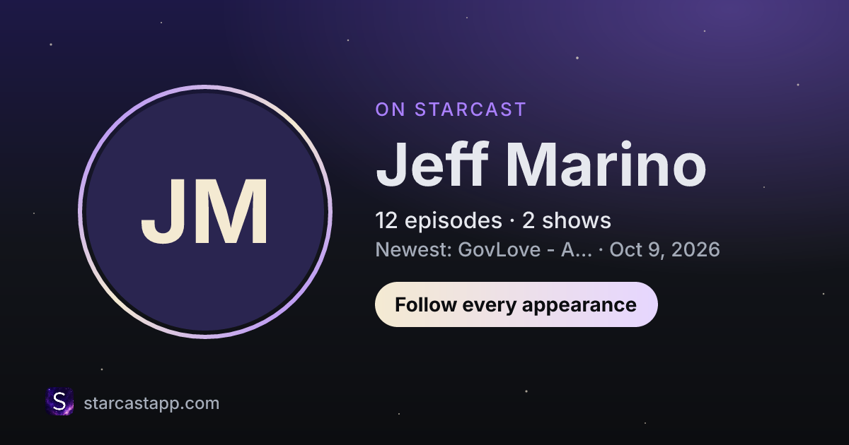 The preview card for Jeff Marino