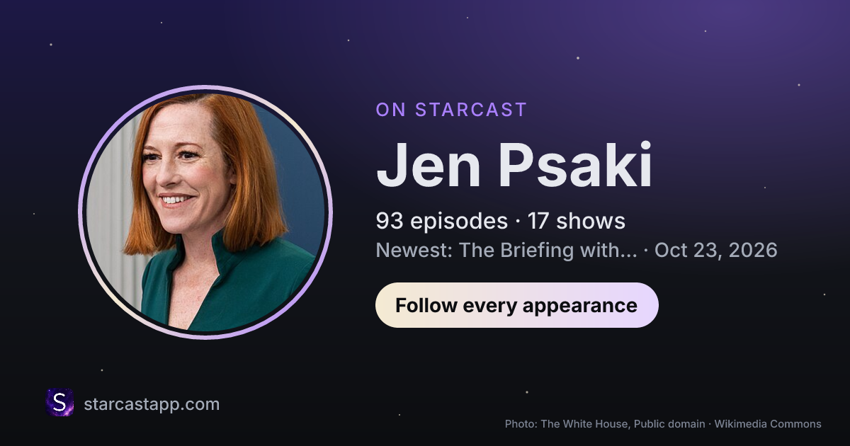 The preview card for Jen Psaki