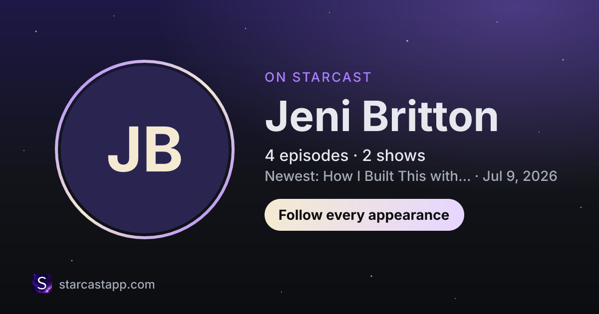 The preview card for Jeni Britton