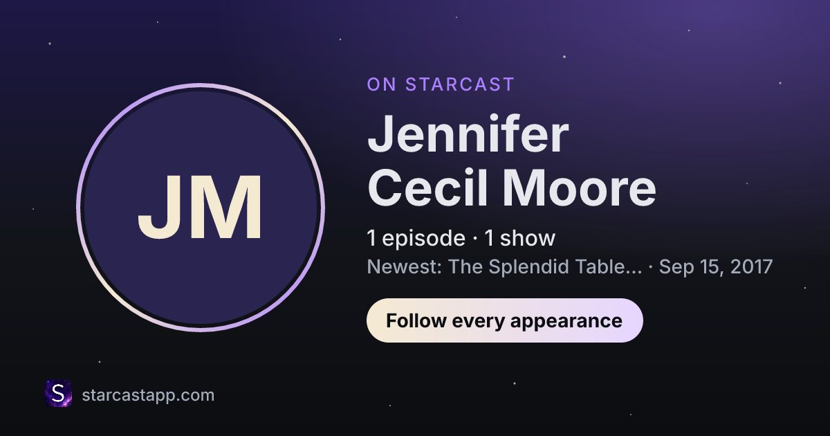 The preview card for Jennifer Cecil Moore