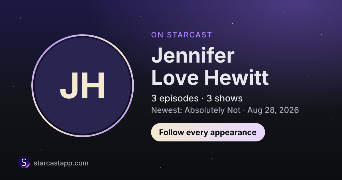 The preview card for Jennifer Love Hewitt