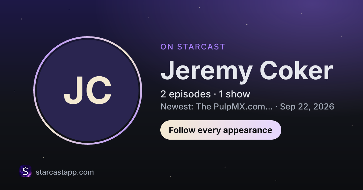The preview card for Jeremy Coker