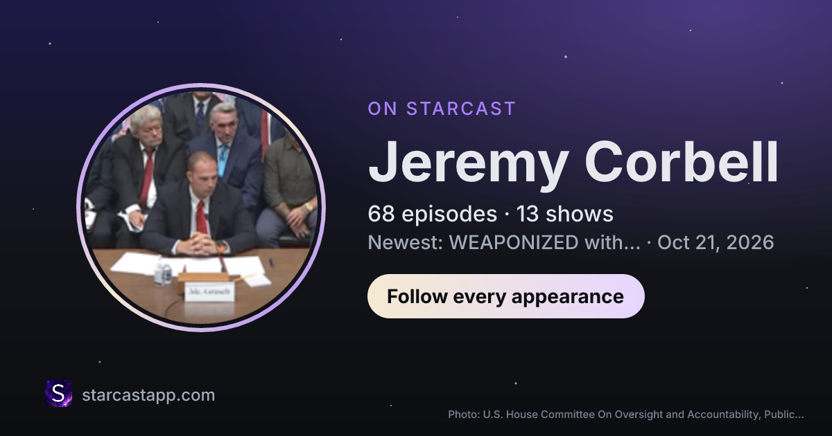 The preview card for Jeremy Corbell
