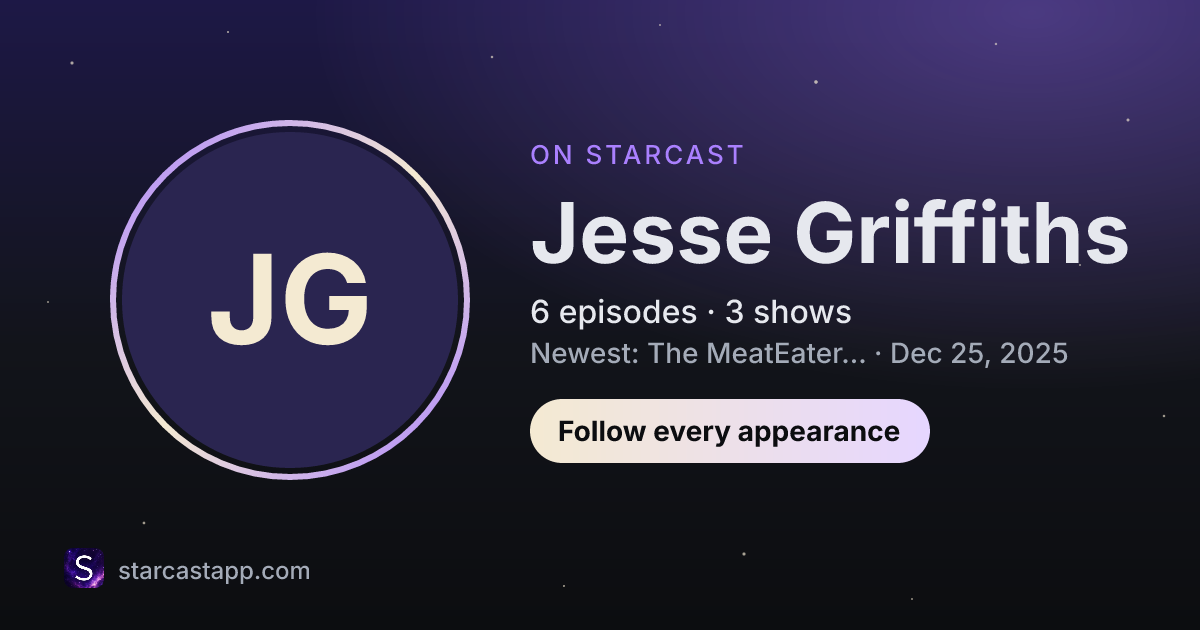 The preview card for Jesse Griffiths