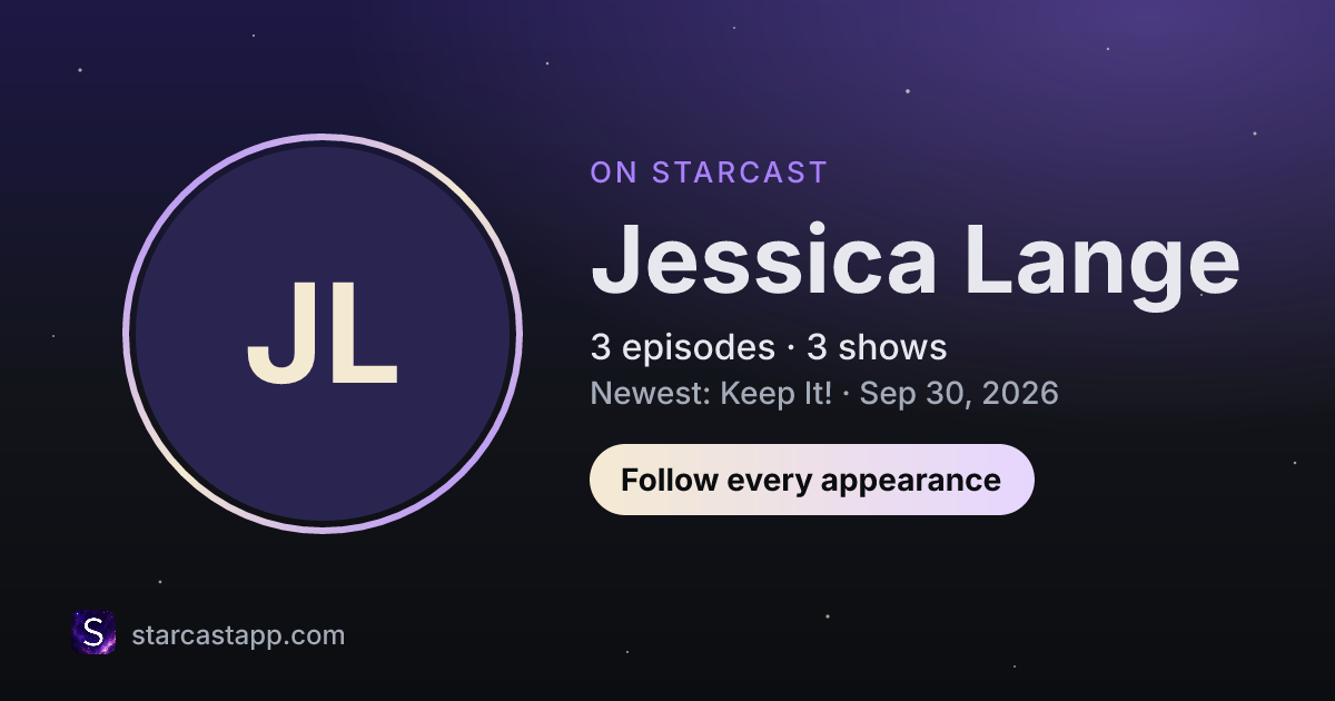 The preview card for Jessica Lange