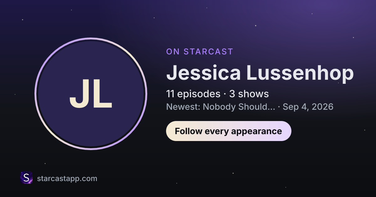The preview card for Jessica Lussenhop