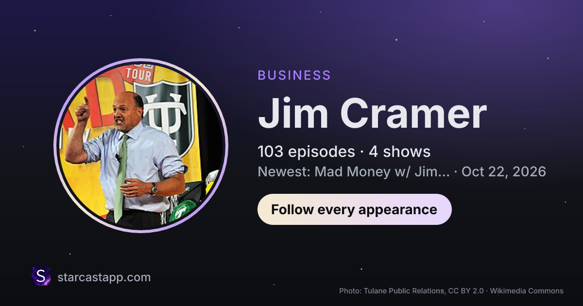 The preview card for Jim Cramer