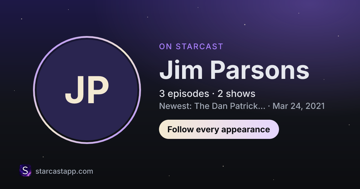 The preview card for Jim Parsons