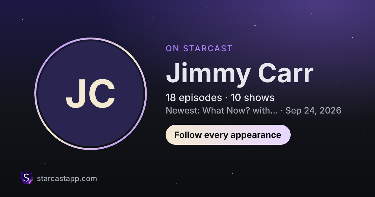 The preview card for Jimmy Carr