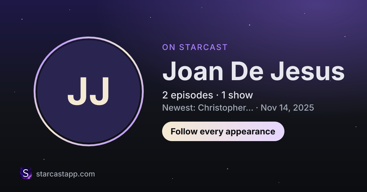 The preview card for Joan De Jesus