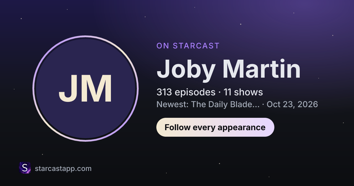 The preview card for Joby Martin