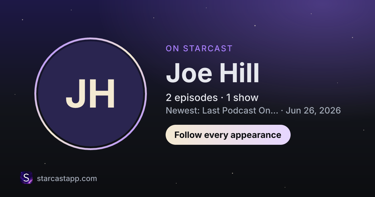 The preview card for Joe Hill