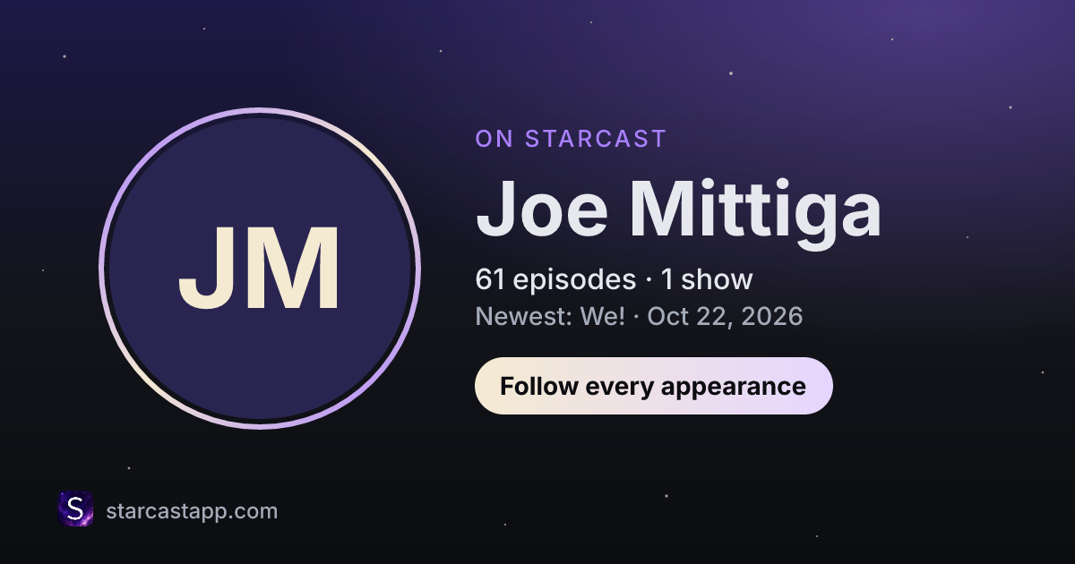 The preview card for Joe Mittiga