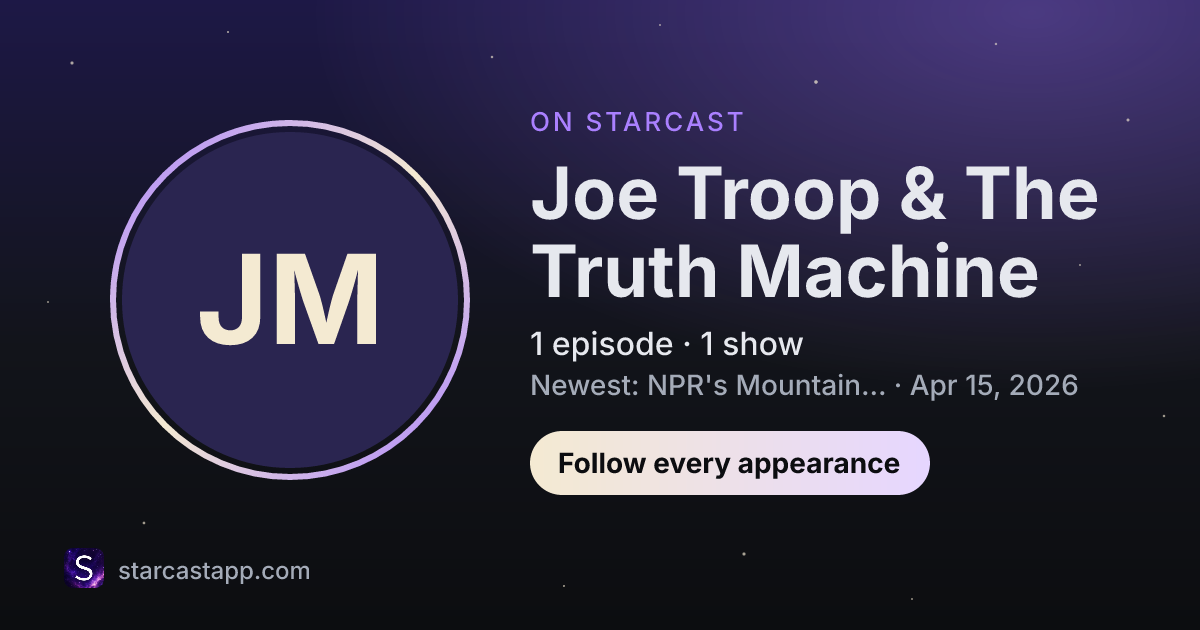 The preview card for Joe Troop & The Truth Machine
