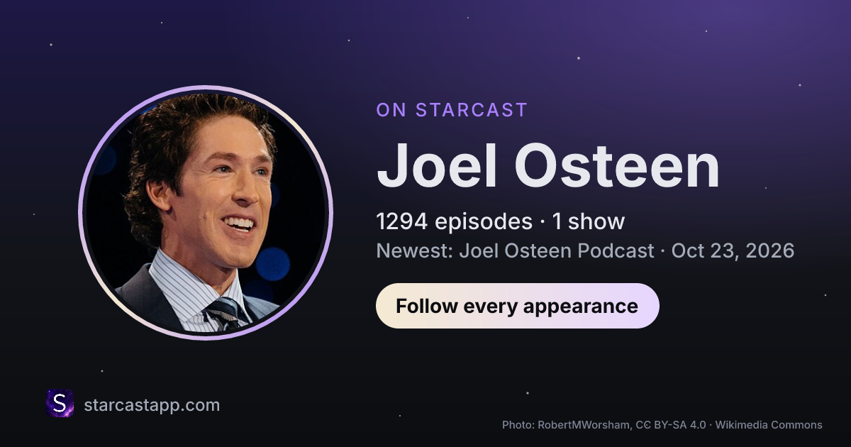 The preview card for Joel Osteen