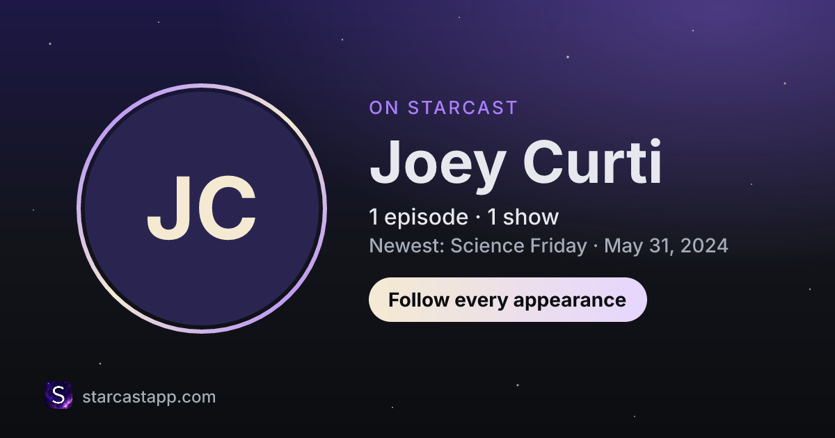 The preview card for Joey Curti