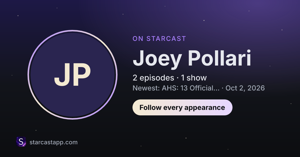 The preview card for Joey Pollari