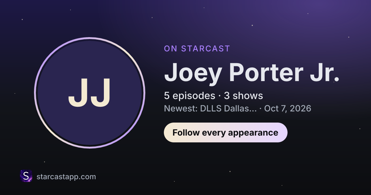 The preview card for Joey Porter Jr.